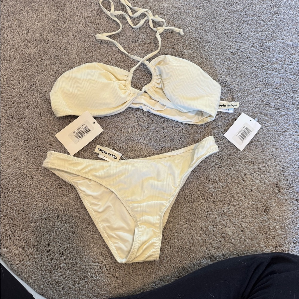 Dippin' Daisy's Cream Bikini Set